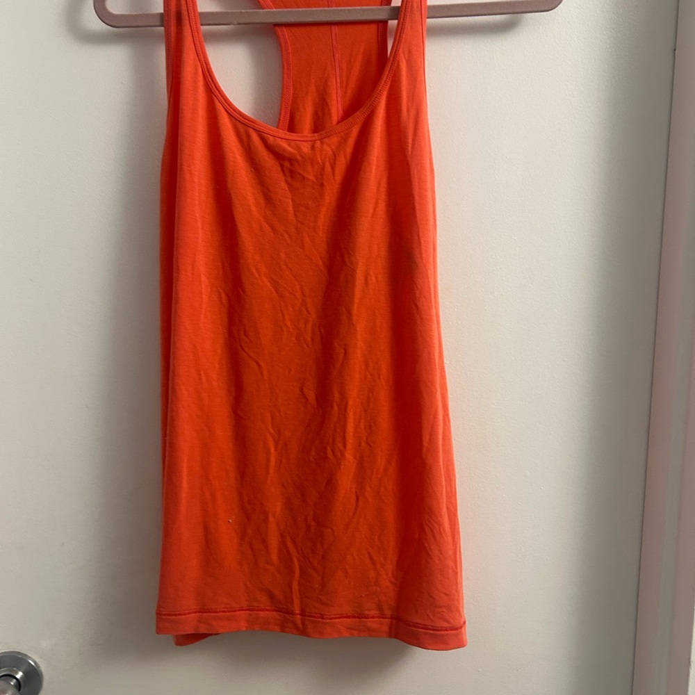 GAP Orange Sleeveless Tank Top with Scoop Neckline